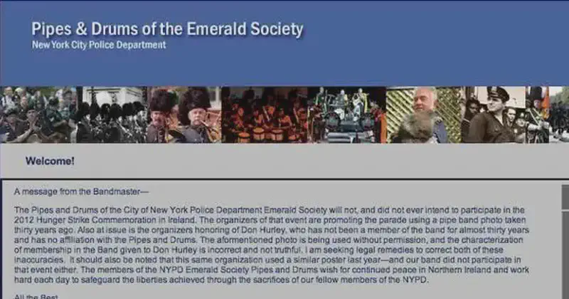 NYCPD emerald society pipes and drums