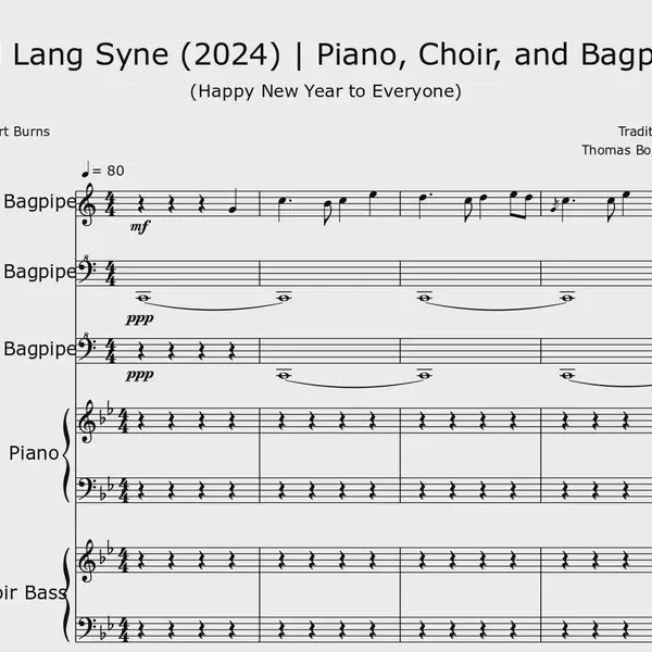 Auld Lang Syne | Piano, Choir, and Bagpipes