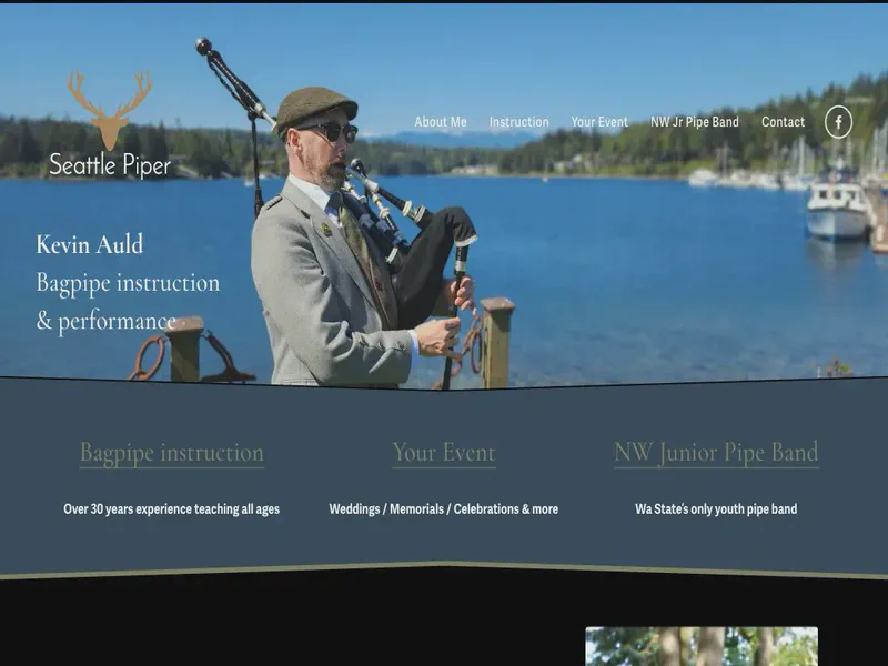 Website preview for www.seattlepiper.com